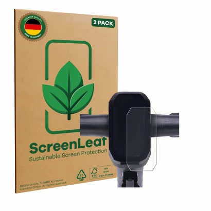Face avant d’un emballage produit avec le logo de la marque ScreenLeaf. À côté, l’appareil Vmax VX2 Pro est représenté avec la