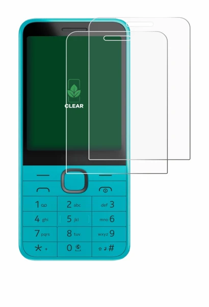 Image de l'appareil Nokia 235 4G (2024) avec une grande variété de protections d'écran.