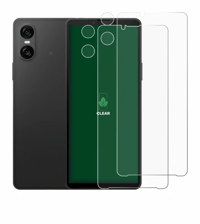 Image de l'appareil Sony Xperia 10 VI (Avant+Caméra) avec une grande variété de protections d'écran.