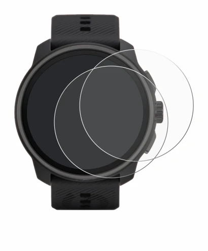 Image de l'appareil Suunto Race S avec une grande variété de protections d'écran.