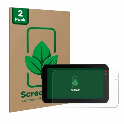 Face avant d’un emballage produit avec le logo de la marque ScreenLeaf. À côté, l’appareil Chigee AIO-5 Lite est représenté av