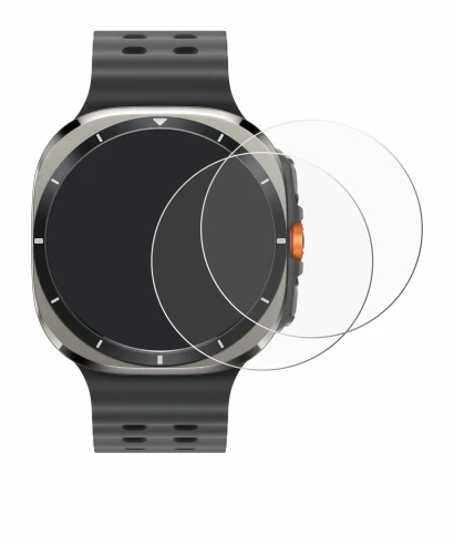 Image de l'appareil Samsung Galaxy Watch Ultra (47 mm) avec une grande variété de protections d'écran.
