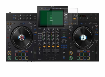 Image de l'appareil AlphaTheta XDJ-AZ avec une grande variété de protections d'écran.