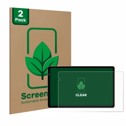 Face avant d’un emballage produit avec le logo de la marque ScreenLeaf. À côté, l’appareil Biegedy B22 10" est représenté avec