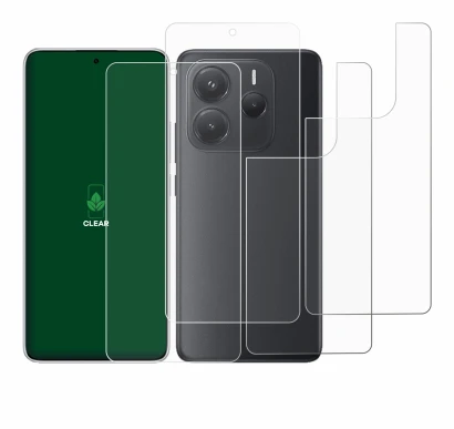 Image de l'appareil Xiaomi Redmi Note 14 (Avant+Arrière) avec une grande variété de protections d'écran.