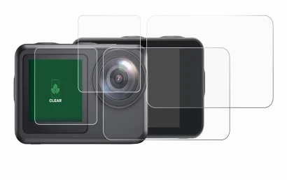 Image de l'appareil Akaso Brave 7 LE avec une grande variété de protections d'écran.