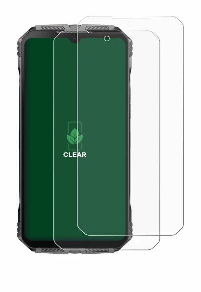 Image de l'appareil Doogee S Cyber avec une grande variété de protections d'écran.