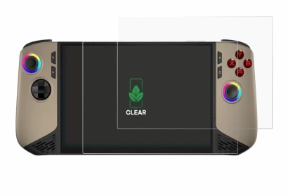 Image de l'appareil MSI Claw 8 AI+ avec une grande variété de protections d'écran.