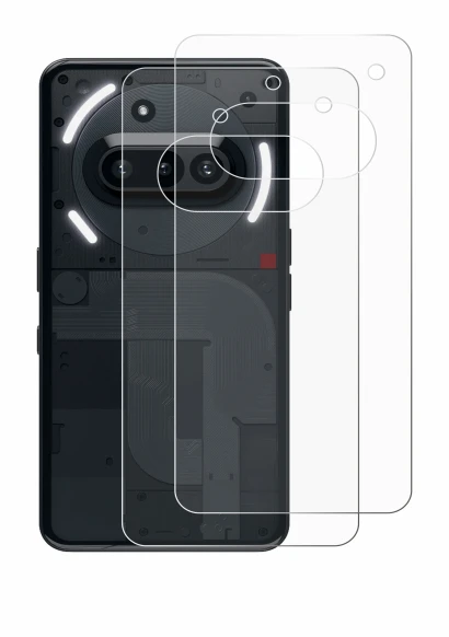 Image de l'appareil Nothing Phone (3a) (Arrière) avec une grande variété de protections d'écran.