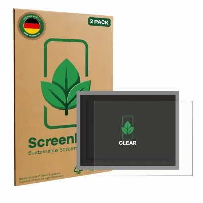 Face avant d’un emballage produit avec le logo de la marque ScreenLeaf. À côté, l’appareil Megger MFT-X1 est représenté avec l