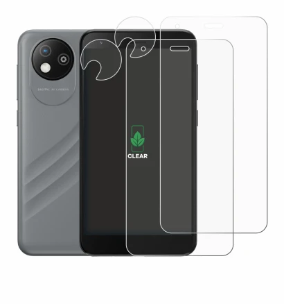 Image de l'appareil ZTE Blade A35 lite (Avant+Caméra) avec une grande variété de protections d'écran.