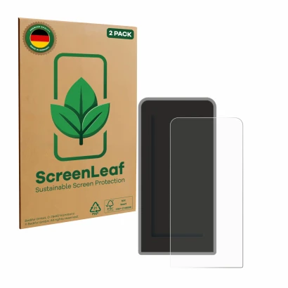 Face avant d’un emballage produit avec le logo de la marque ScreenLeaf. À côté, l’appareil Tenways CGO600 Pro est représenté a