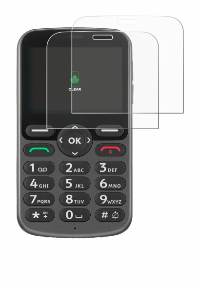 Image de l'appareil Doro 1380 avec une grande variété de protections d'écran.