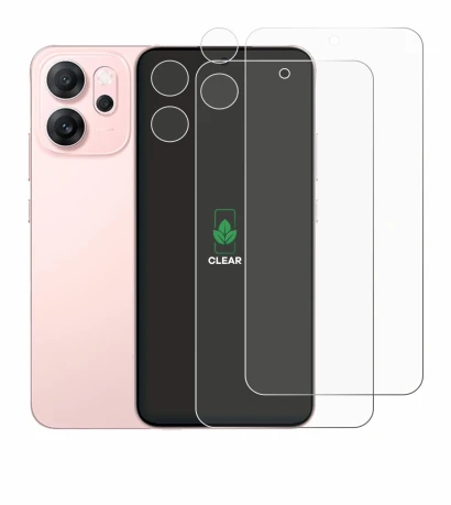 Image de l'appareil Oppo Reno 14 F (Avant+Caméra) avec une grande variété de protections d'écran.