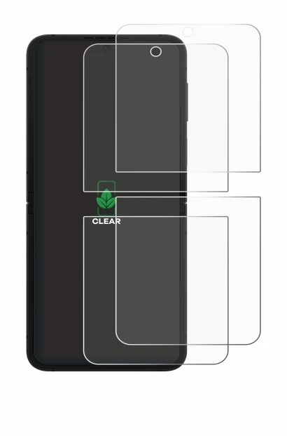 Image de l'appareil Samsung Galaxy Z Flip 7 FE avec une grande variété de protections d'écran.