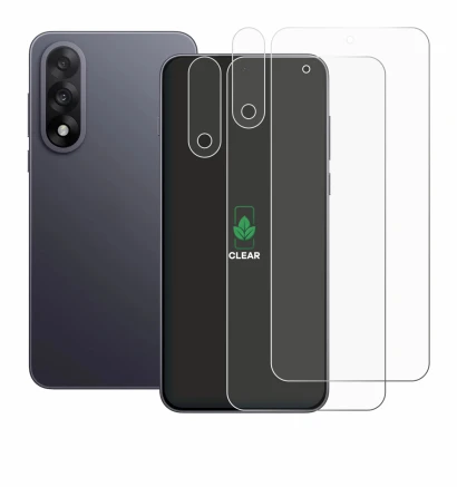 Image de l'appareil OnePlus Nord 5 (Avant+Caméra) avec une grande variété de protections d'écran.