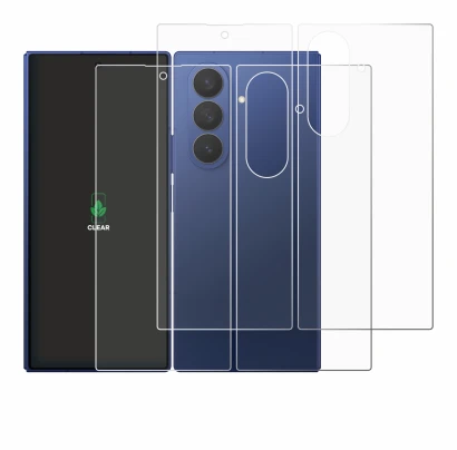 Image de l'appareil Samsung Galaxy Z Fold 7 (Avant+Arrière) avec une grande variété de protections d'écran.