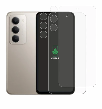 Image de l'appareil Xiaomi Redmi 15 (Avant+Caméra) avec une grande variété de protections d'écran.