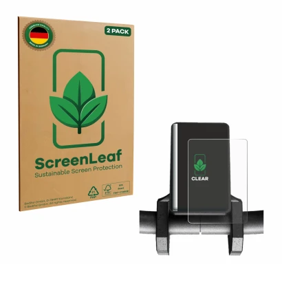 Face avant d’un emballage produit avec le logo de la marque ScreenLeaf. À côté, l’appareil Joyor S10-S V2 est représenté avec 