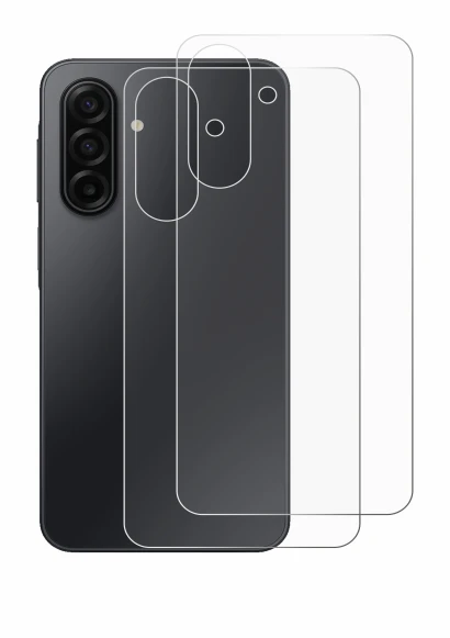 Image de l'appareil Samsung Galaxy A17 5G (Arrière) avec une grande variété de protections d'écran.