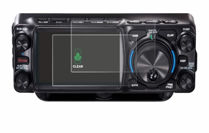 Image de l'appareil Yaesu FTX-1 avec une grande variété de protections d'écran.
