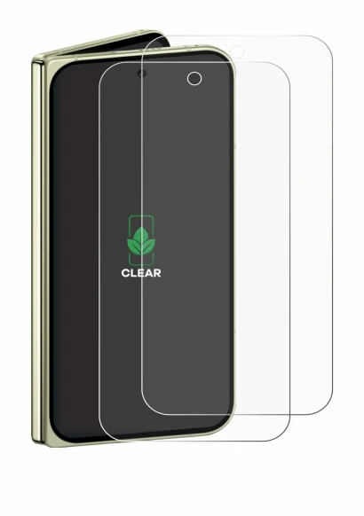 Image de l'appareil Google Pixel 10 Pro Fold avec une grande variété de protections d'écran.