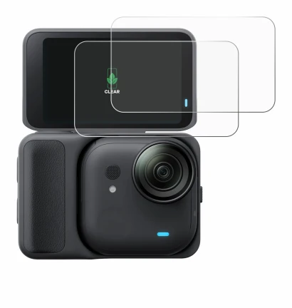 Image de l'appareil Insta360 Go Ultra avec une grande variété de protections d'écran.