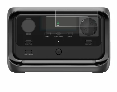 Image de l'appareil EcoFlow River 3 Plus avec une grande variété de protections d'écran.