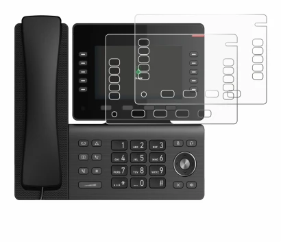 Image de l'appareil Snom D865 avec une grande variété de protections d'écran.