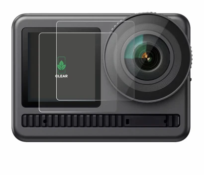 Image de l'appareil Akaso Brave 8 (Affichage avant) avec une grande variété de protections d'écran.