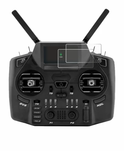 Image de l'appareil Radiomaster GX12 avec une grande variété de protections d'écran.