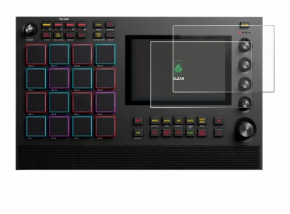 Image de l'appareil Akai MPC Live III avec une grande variété de protections d'écran.
