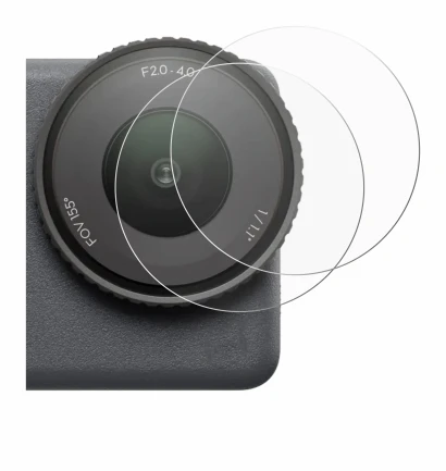 Image de l'appareil DJI Osmo Action 6 (Lentille) avec une grande variété de protections d'écran.