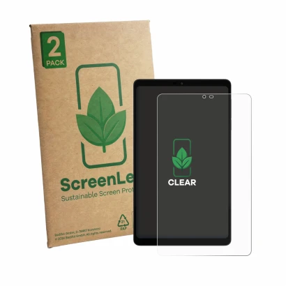 Face avant d’un emballage produit avec le logo de la marque ScreenLeaf. À côté, l’appareil Alldocube iPlay 60 mini est représe