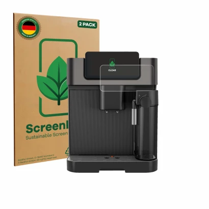 Face avant d’un emballage produit avec le logo de la marque ScreenLeaf. À côté, l’appareil Grundig KVA 7230 est représenté ave