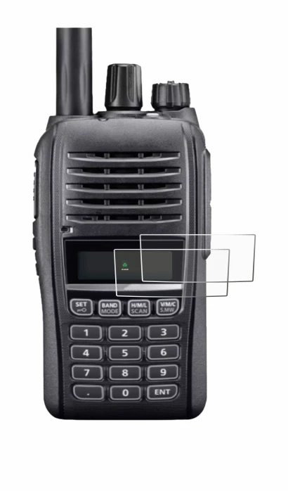 Image de l'appareil Icom IC-T10 avec une grande variété de protections d'écran.
