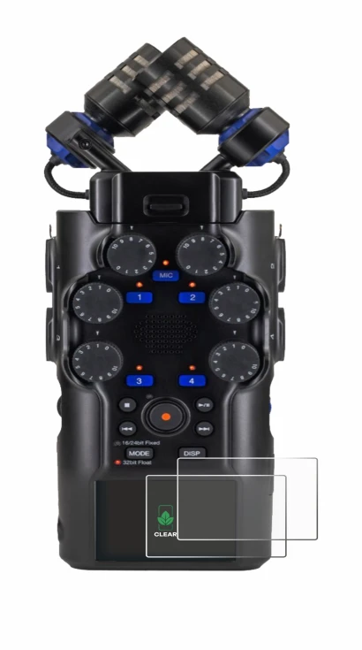 Image de l'appareil Zoom H6 studio avec une grande variété de protections d'écran.