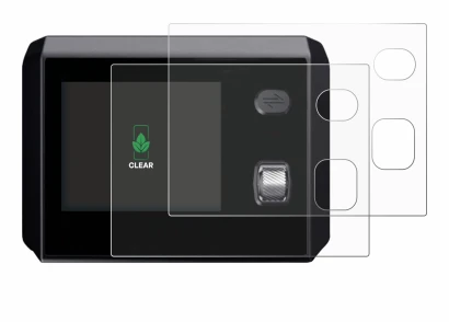 Image de l'appareil SkyRC MC5000 avec une grande variété de protections d'écran.