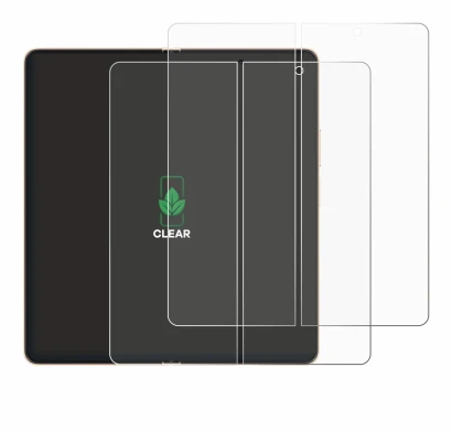 Image de l'appareil Honor Magic V6 (Affichage interne) avec une grande variété de protections d'écran.