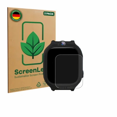 Face avant d’un emballage produit avec le logo de la marque ScreenLeaf. À côté, l’appareil VELTIX X Pro 1.69" est représenté a
