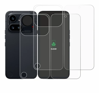 Image de l'appareil Nothing Phone (4a) Pro (Avant+Arrière) avec une grande variété de protections d'écran.