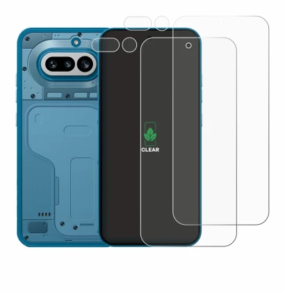Image de l'appareil Nothing Phone (4a) (Avant+Caméra) avec une grande variété de protections d'écran.