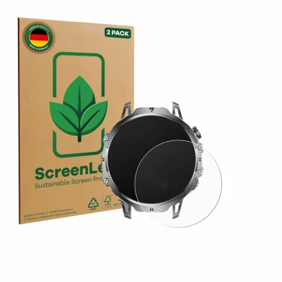 Face avant d’un emballage produit avec le logo de la marque ScreenLeaf. À côté, l’appareil Dremac EF13-E 1.85" est représenté 