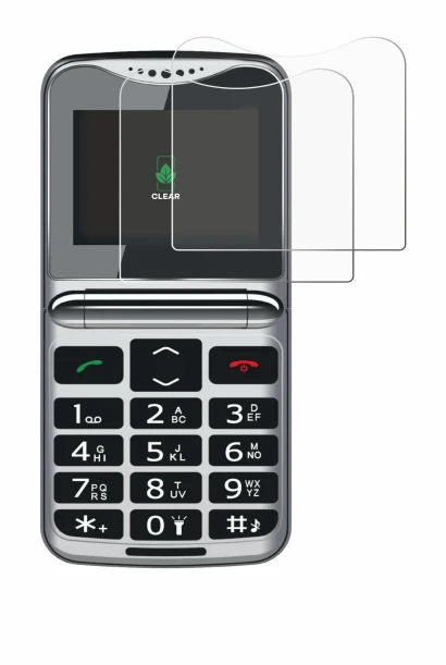 Image de l'appareil bea-fon Fold 10 LTE avec une grande variété de protections d'écran.