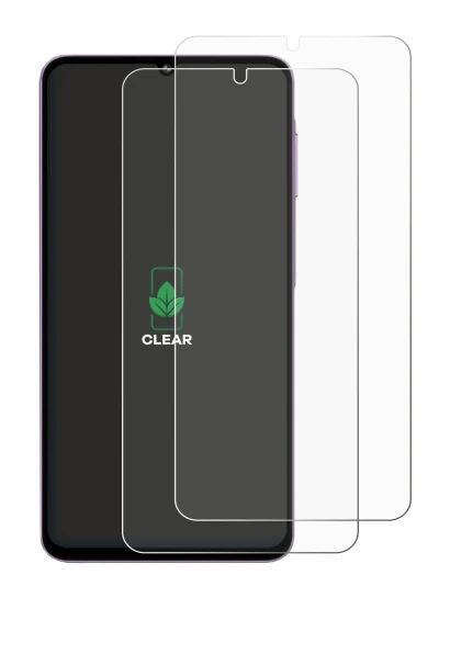 Image de l'appareil Samsung Galaxy M17e avec une grande variété de protections d'écran.