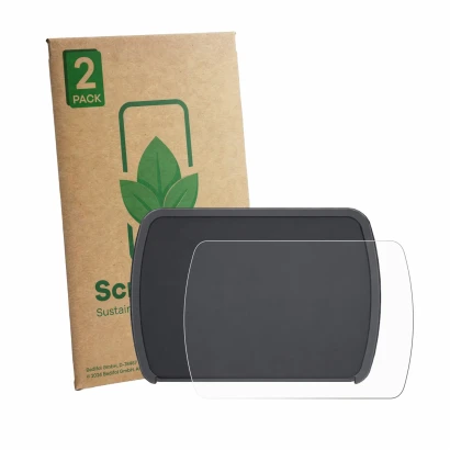 Face avant d’un emballage produit avec le logo de la marque ScreenLeaf. À côté, l’appareil Motocaddy M1 DHC 2026 est représent