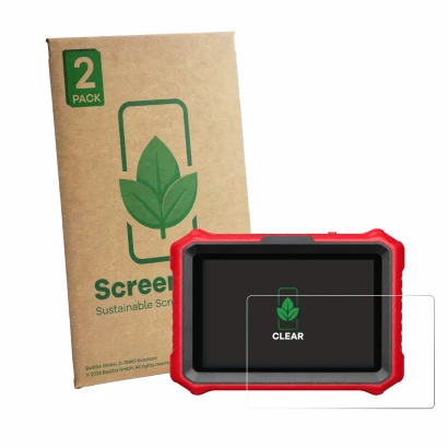 Face avant d’un emballage produit avec le logo de la marque ScreenLeaf. À côté, l’appareil KINGBOLEN K8 Elite est représenté a