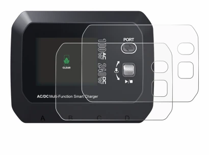 Image de l'appareil SkyRc Q100 Neo avec une grande variété de protections d'écran.