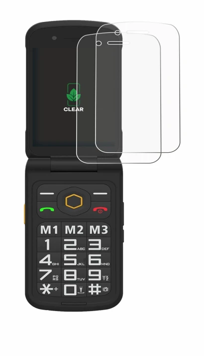 Image de l'appareil AGM M8 FLIP avec une grande variété de protections d'écran.