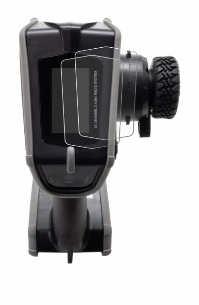 Image de l'appareil Spektrum DX Rugged Plus avec une grande variété de protections d'écran.